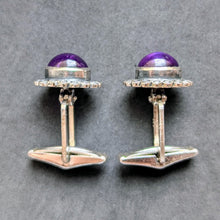 Load image into Gallery viewer, Tracht Manschettenknöpfe 925 Silber BS Bartel &amp; Sohn Amethyst alt S
