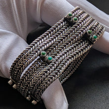 Lade das Bild in den Galerie-Viewer, Vintage Gustav Hauber Midcentury Armband 835 Silber Türkis alt c. 1950 S
