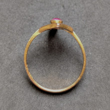 Load image into Gallery viewer, Jugendstil Ring 14k 585 Gold Rubin alt antik c. 1910 RG 52/53 S
