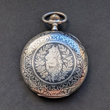 Load image into Gallery viewer, Geschenk Taschenuhr Kaiser Franz Joseph I. Österreich Silber Gold antik 1900 S
