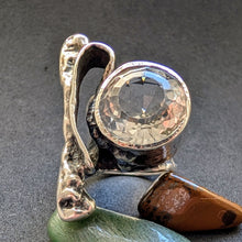 Lade das Bild in den Galerie-Viewer, Vintage Ring Monika &amp; Burkhard Oly 835 Silber Bergkristall Modernismus RG 58 S
