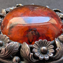 Lade das Bild in den Galerie-Viewer, Anhänger N. E. From Danmark Bernstein Sterling Silber 925 florales Design S
