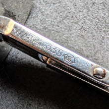 Load image into Gallery viewer, Vintage Designer Manschettenknöpfe Bernstein 835 Silber Silberschmiedearbeit S
