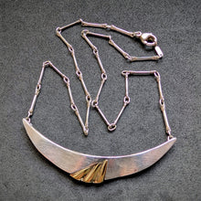 Lade das Bild in den Galerie-Viewer, Vintage Collier Moser &amp; Pfeil Pforzheim 925 Silber vergoldet Kette Handarbeit S
