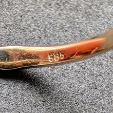 Lade das Bild in den Galerie-Viewer, Ring 14k 585 Gold Silber Smaragd Diamant Neorenaissance antik c. 1890 RG 56/57 S
