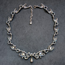 Lade das Bild in den Galerie-Viewer, Jugendstil Prunk Collier Paste Silberschmiedearbeit alt antik c. 1910 S
