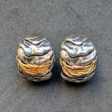 Lade das Bild in den Galerie-Viewer, Vintage Designer Ohrringe Ohrclips Perli Sterling Silber 14k 585 Gold alt S
