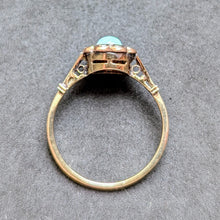 Lade das Bild in den Galerie-Viewer, Target Ring 14k 585 Gold Opal Perle alt antik c. 1900 RG 54 S
