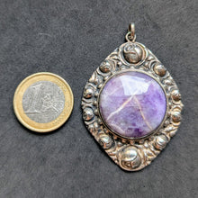 Lade das Bild in den Galerie-Viewer, Jugendstil Anhänger 800 Silber Kohm &amp; Haller Amethyst floral alt antik c. 1920 S
