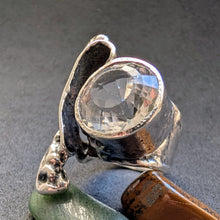 Lade das Bild in den Galerie-Viewer, Vintage Ring Monika &amp; Burkhard Oly 835 Silber Bergkristall Modernismus RG 58 S
