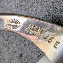 Lade das Bild in den Galerie-Viewer, Vintage Ring Georg Jensen 46E Harald Nielsen Hämatit Sterling Silber 925 RG 52 S
