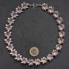 Load image into Gallery viewer, Jugendstil Art Deco Ahornblatt Collier Kette 925 Silber Handarbeit alt antik S
