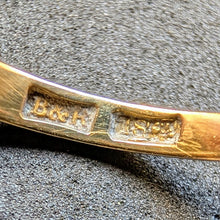 Load image into Gallery viewer, Target Ring 18k 750 Gold blauer Saphir Cabochon Diamant alt c. 1900 RG 55 S
