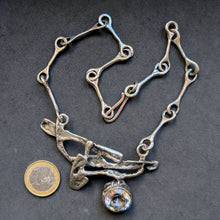 Lade das Bild in den Galerie-Viewer, Vintage Collier Monika &amp; Burkhard Oly 835 Silber Bergkristall Modernismus alt S

