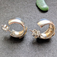 Lade das Bild in den Galerie-Viewer, Moderne Designer Ohrringe Sterling Silber 925 14k 585 Gold Elemente S
