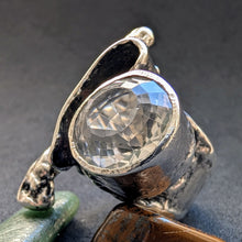 Lade das Bild in den Galerie-Viewer, Vintage Ring Monika &amp; Burkhard Oly 835 Silber Bergkristall Modernismus RG 58 S
