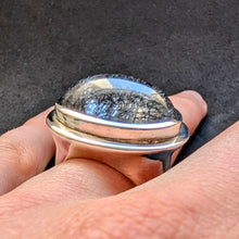 Lade das Bild in den Galerie-Viewer, Designer Ring Rutilquarz Sterling Silber 925 Silberschmiedearbeit 36,7 g RG 58 S
