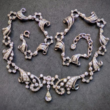 Lade das Bild in den Galerie-Viewer, Jugendstil Prunk Collier Paste Silberschmiedearbeit alt antik c. 1910 S
