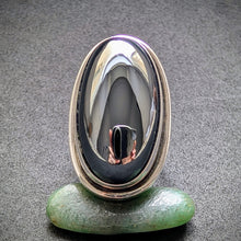 Lade das Bild in den Galerie-Viewer, Vintage Ring Georg Jensen 46E Harald Nielsen Hämatit Sterling Silber 925 RG 52 S
