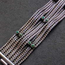 Lade das Bild in den Galerie-Viewer, Vintage Gustav Hauber Midcentury Armband 835 Silber Türkis alt c. 1950 S
