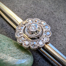 Load image into Gallery viewer, Art Deco Target Brosche 14k 585 Gold Diamanten 0,51 Ct alt antik c. 1920 S
