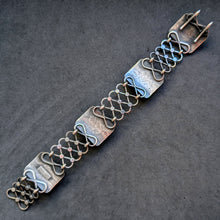 Lade das Bild in den Galerie-Viewer, Armband 925 Silber Adolf Regelmann Stuttgart Bernstein Design alt 1950s S
