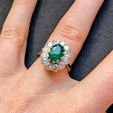 Lade das Bild in den Galerie-Viewer, Entourage Ring Gold 14k 585 Wien Smaragd 1,3 Carat Diamanten 1 Carat RG 53 S
