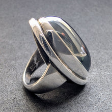 Lade das Bild in den Galerie-Viewer, Vintage Ring Georg Jensen 46E Harald Nielsen Hämatit Sterling Silber 925 RG 52 S
