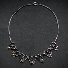 Lade das Bild in den Galerie-Viewer, Vintage Designer Collier 835 Silber Gustav Hauber Midcentury alt c. 1950 S
