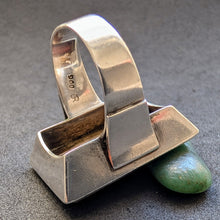 Lade das Bild in den Galerie-Viewer, Art Deco Ring 900 Silber Emaille Designer OR alt antik c. 1920 RG 61 S
