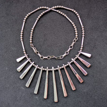 Load image into Gallery viewer, Navajo necklace sterling silver 925 turquoise inlay solid silversmith work S
