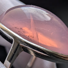 Lade das Bild in den Galerie-Viewer, Jugendstil Art Deco Ring 935 Silber Rosenquarz rosa alt antik c. 1920 RG 56 S
