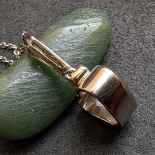 Lade das Bild in den Galerie-Viewer, Art Deco Herz Collier 18k 750 Gold Platin Diamant Kette alt c. 1920 S
