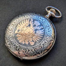 Load image into Gallery viewer, Geschenk Taschenuhr Kaiser Franz Joseph I. Österreich Silber Gold antik 1900 S
