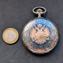 Load image into Gallery viewer, Geschenk Taschenuhr Kaiser Franz Joseph I. Österreich Silber Gold antik 1900 S
