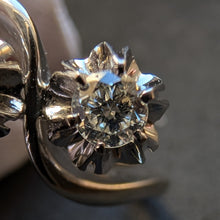 Lade das Bild in den Galerie-Viewer, Vintage Toi et Moi Ring 14k 585 Gold Diamant Brillant 0,30 Carat Wien RG 58/59 S
