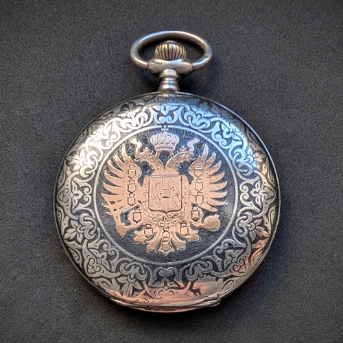 Geschenk Taschenuhr Kaiser Franz Joseph I. Österreich Silber Gold antik 1900 S
